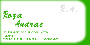 roza andrae business card