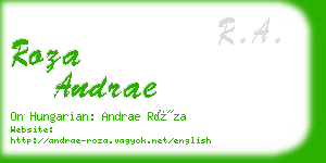 roza andrae business card